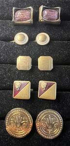lot 545 image: Vintage Cufflinks 10 pairs, 5 pairs with Matching Tie Clips