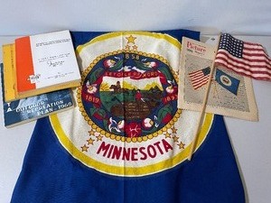 lot 501 image: Minnesota Collectable LOT - Vintage Minnesota Flag and More