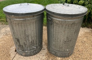 lot 275 image: Two Metal Garbage Cans