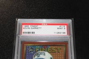 1995 Topps Finest Kevin Garnett Rookie Card #115 PSA 9