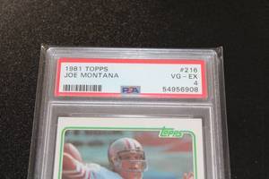 1981 Topps Joe Montana Rookie Card #216 PSA 4