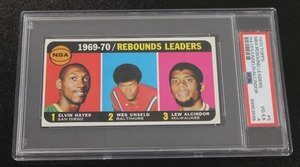 1970 Topps NBA Rebound Leaders Hayes Unseld Alcindor #5 PSA 4 89953569