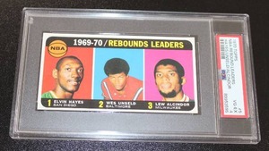 1970 Topps NBA Rebound Leaders Hayes Unseld Alcindor #5 PSA 4 89953595