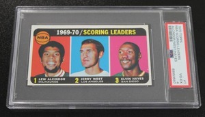 1970 Topps NBA Scoring Leaders Alcindor West Hayes #1 PSA 4 89953597
