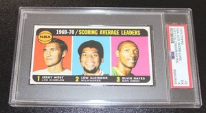1970 Topps NBA Scoring Average Leaders West Alcindor Hayes #2 PSA 5 89953598