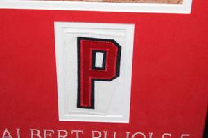 St. Louis Cardinals Albert Pujols Game Used Patch 15x12 Framed Display W Authentication