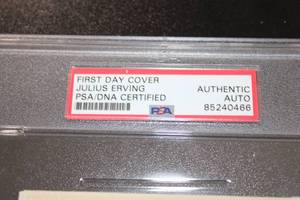 First Day Cover Julius Erving Autograph PSADNA Authentic #85240466
