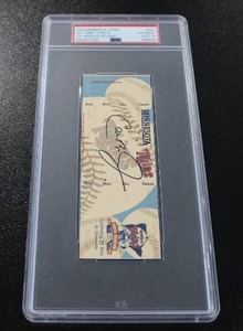 2000 Minnesota Twins Full Ticket Cal Ripken Jr. Hit #3000 PSADNA Authentic Autograph 10 #72688259