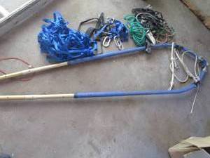 lot 16 image: Wind Surfing Boom with all ropes and harnesses shown
