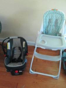 lot 58 image: Fold-up Childs highchair...