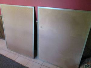lot 96 image: Pair of 3ft4ft cork bulletin boards