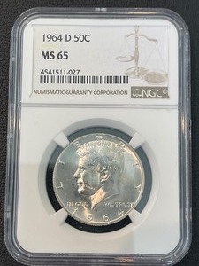 1964-D Kennedy Half Dollar NGS MS65