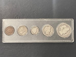 Barber Coins and Indian Head Cent