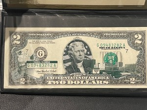 2003 A Uncirculated $2 Dollar Bill South Dakota
