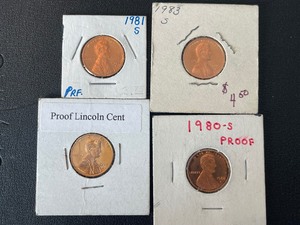 Lincoln Cent Proof Coins
