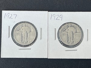 1927 & 1929 Standing Liberty Quarters