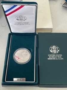 lot 3 image: 1991-P Korea Commemorative Silver Dollar Proof Deep Cameo