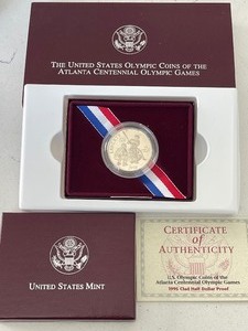 lot 6 image: 1995-S Baseball Half Dollar Proof Deep Cameo