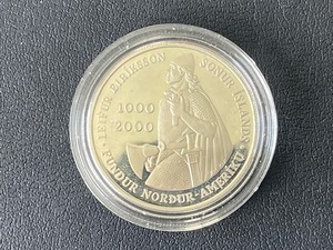 lot 26 image: 2000 Leif Ericson Silver 1000 Kronur