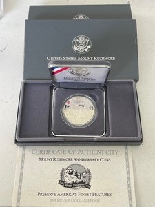lot 30 image: 1991-S Mount Rushmore Silver Dollar Proof
