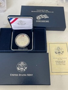 lot 31 image: 2004-P Lewis & Clark Silver Dollar Proof