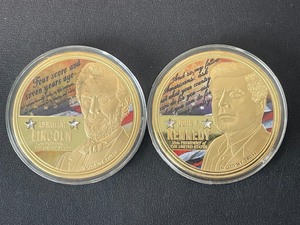 lot 48 image: Lincoln and Kennedy Medallions
