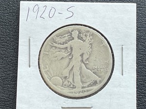 lot 62 image: 1920-S Walking Liberty Half Dollar