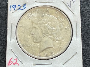 lot 70 image: 1923 Peace Dollar VF