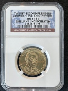 lot 79 image: 2012-P Grover Cleveland Dollar NGC Brilliant Uncirculated