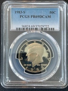 lot 80 image: 1983-S Kennedy Half Dollar Proof PCGS PR69 Deep Cameo