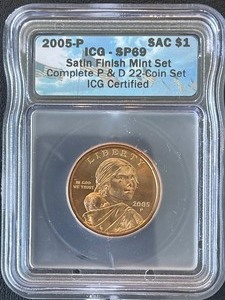 lot 87 image: 2005-P Sacagawea Dollar ICG SP69