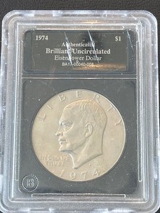 lot 88 image: 1974-D Eisenhower Dollar Brilliant Uncirculated
