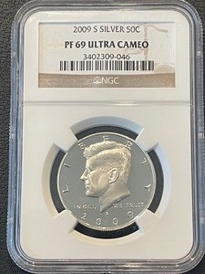 lot 125 image: 2009-S Kennedy Half Dollar Silver Proof NGC PF69 Ultra Cameo