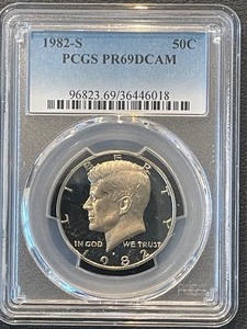 lot 133 image: 1982-S Kennedy Half Dollar Proof PCGS PR69 Deep Cameo