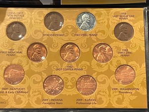 lot 142 image: Complete Lincoln Penny Design Collection
