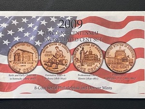 lot 144 image: 2009 Lincoln Bicentennial Uncirculated Set