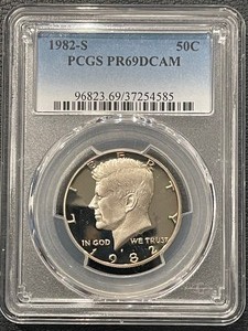 lot 164 image: 1982-S Kennedy Half Dollar Proof PCGS PR69 Deep Cameo