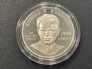 lot 168 image: 1998-S Robert F. Kennedy Silver Dollar 106,422 Minted