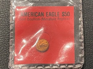 lot 178 image: $50 Dollar American Eagle Miniature Replica