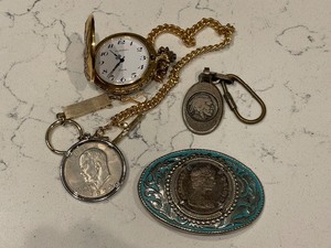 lot 189 image: Keychains, Pocket Watch, Buckle
