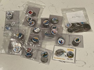 lot 190 image: Colored State Quarters $5.50 Face Value