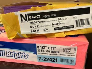 lot 137 image: Bright Colored Paper