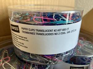 lot 99 image: Translucent Paper Clips