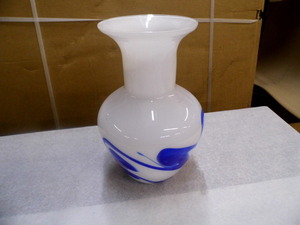 Vintage White Glass Vase