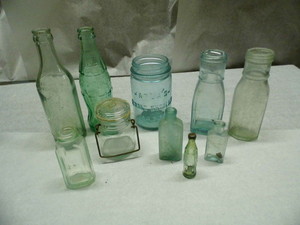 Vintage Collectable Clear Glass Bottles