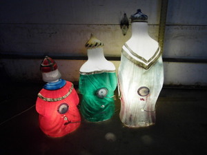 3 Vintage Wisemen Blow Molds