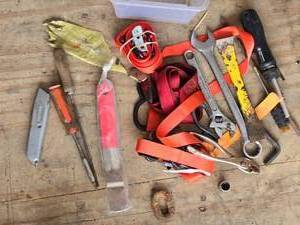 lot 39 image: Adjustable Wrench, Tools, Straps