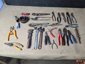 lot 137 image: Pliers, Adjustable Wrenches and Other Tools