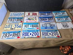 lot 147 image: Large Lot of License Plates - Some Vanity