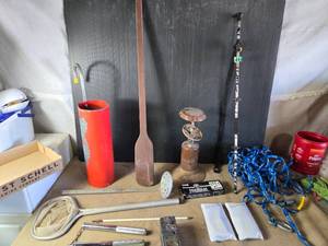 lot 170 image: Fishing Items, Propane Lantern, Rope